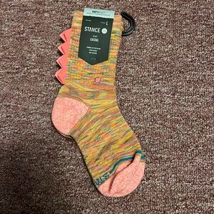 Stance Kids Cotton Blend Crew. Dino Day Colorful Design with Pink Dino Spikes